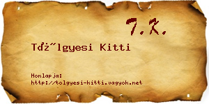 Tölgyesi Kitti névjegykártya